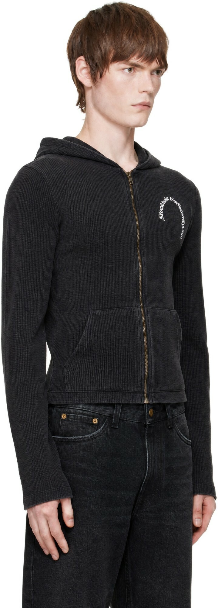 Stockholm (Surfboard) Club Black Waffle Hoodie