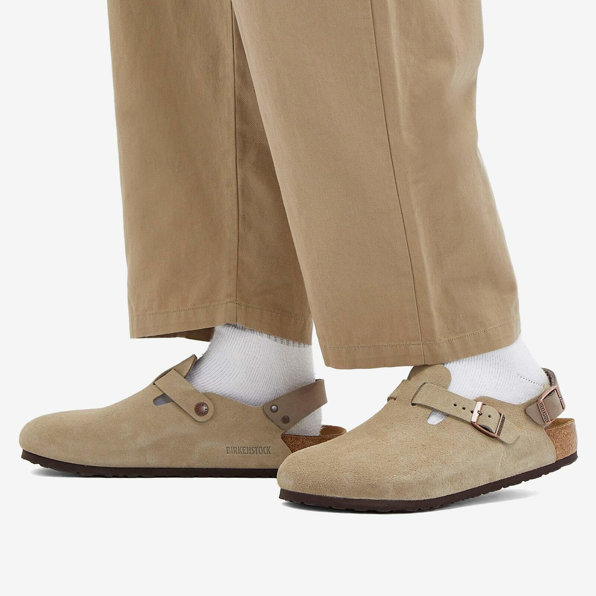 Birkenstock Tokio in Taupe Suede