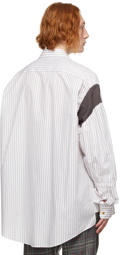 Vivienne Westwood White & Green Striped Oversize Shirt