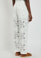 Borgo DE Nor Joshua Lace and Embroidered Trousers White