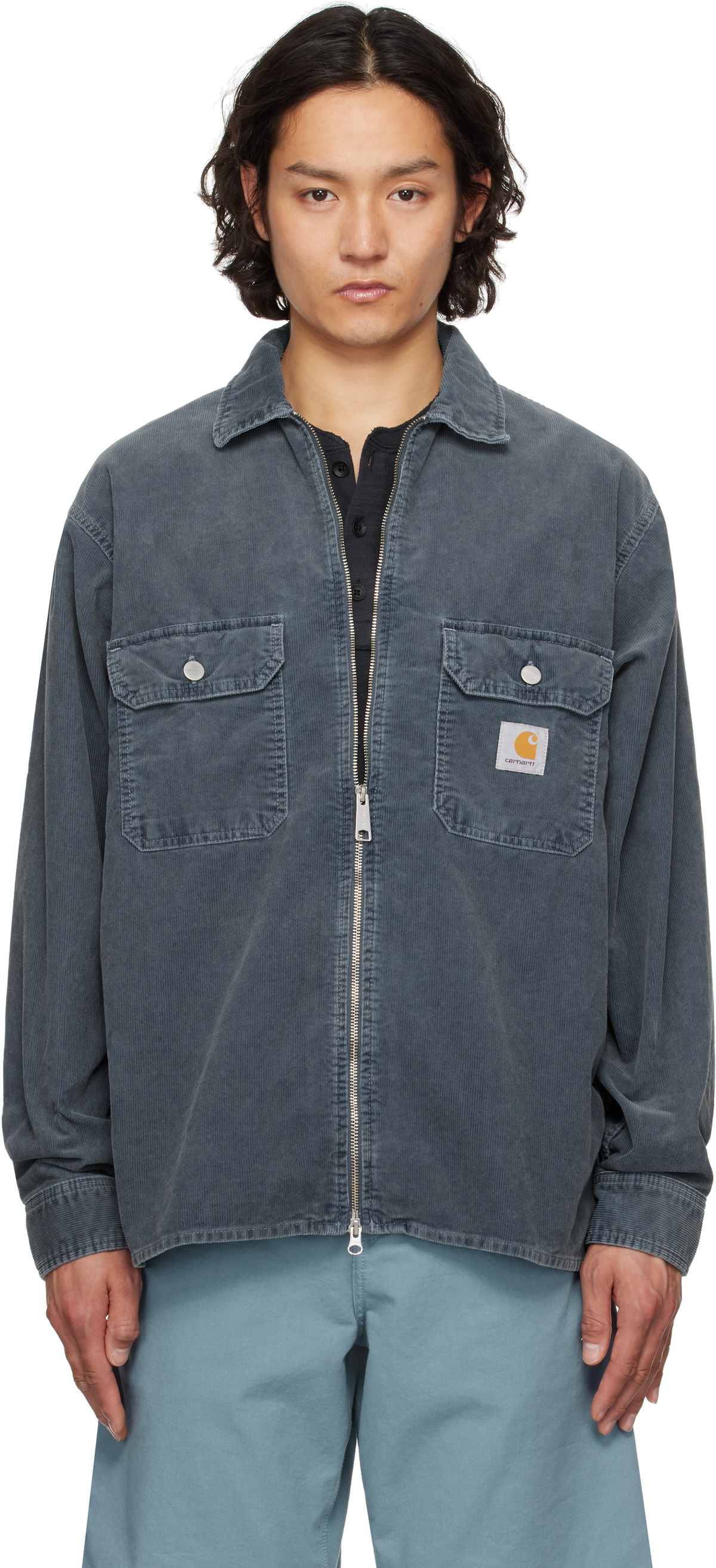 【関税込み】Carhartt Work In Progress ブラック Rayley ベスト Carhartt Work In Progress: Black Rayley Jacket | SSENSE
