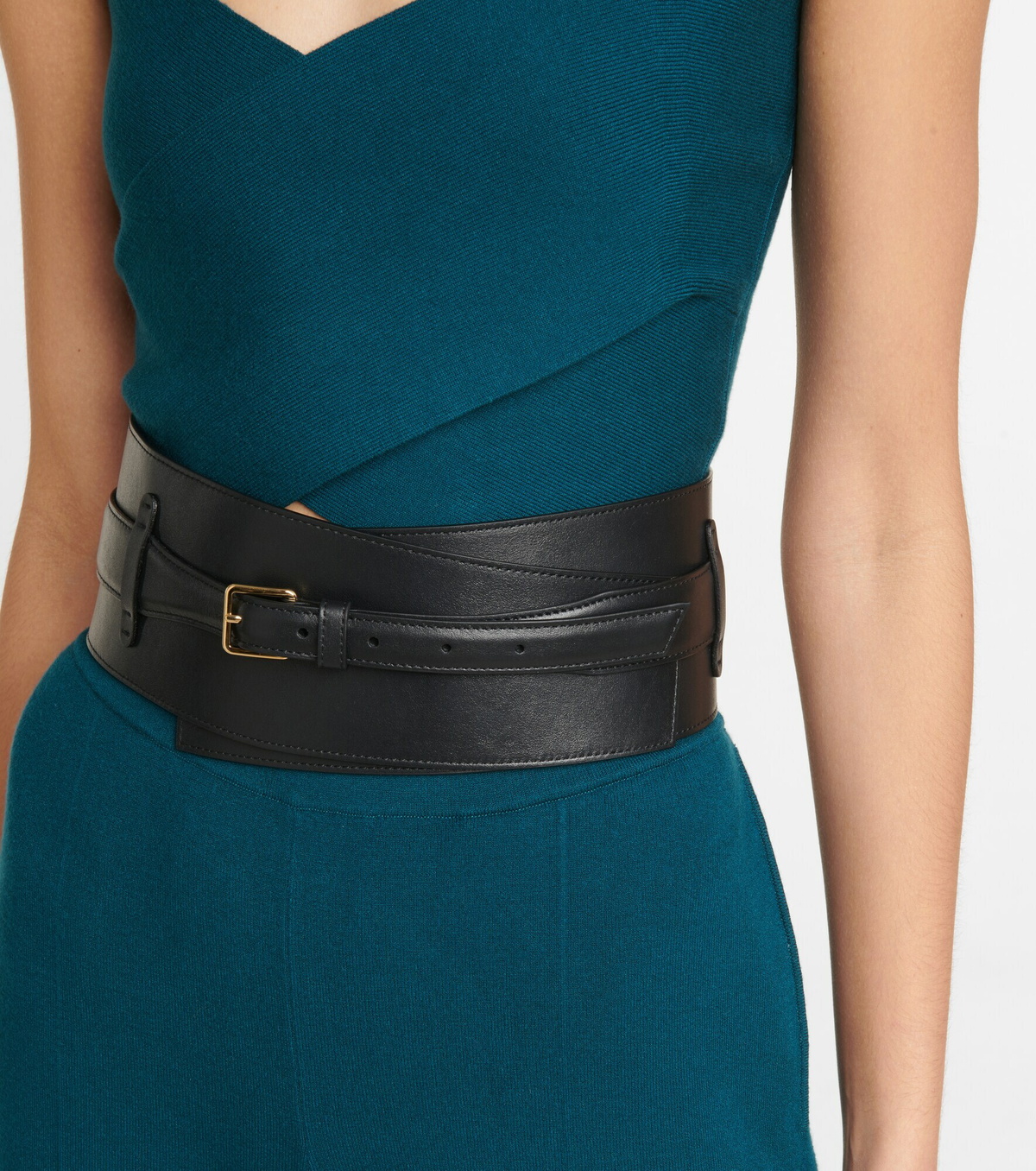 O-Ring leather belt in brown - Altuzarra