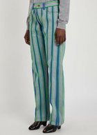 Versace Striped Straight-leg Jeans Blue