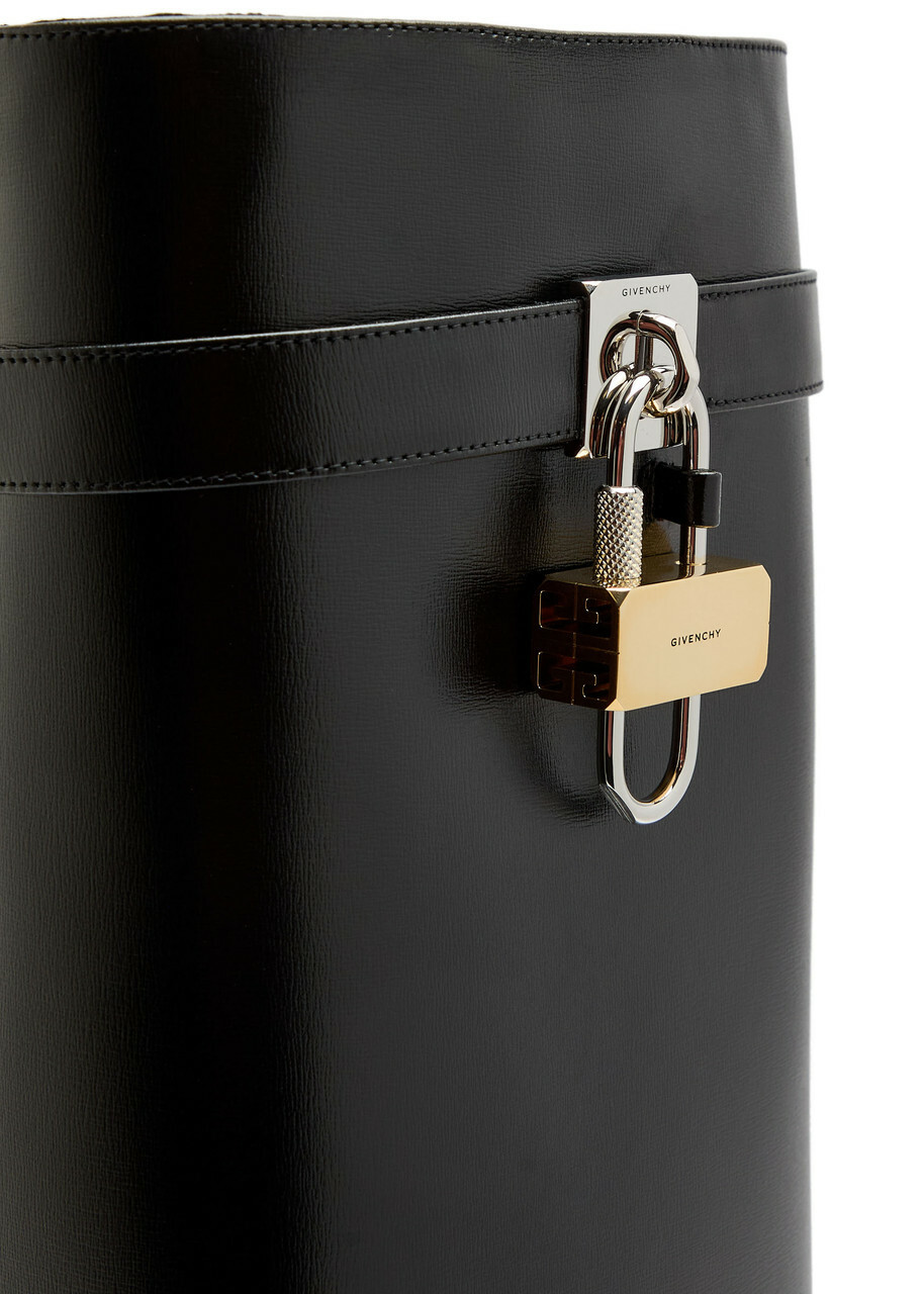 Givenchy Shark Lock 90 Leather Knee-high Boots Black