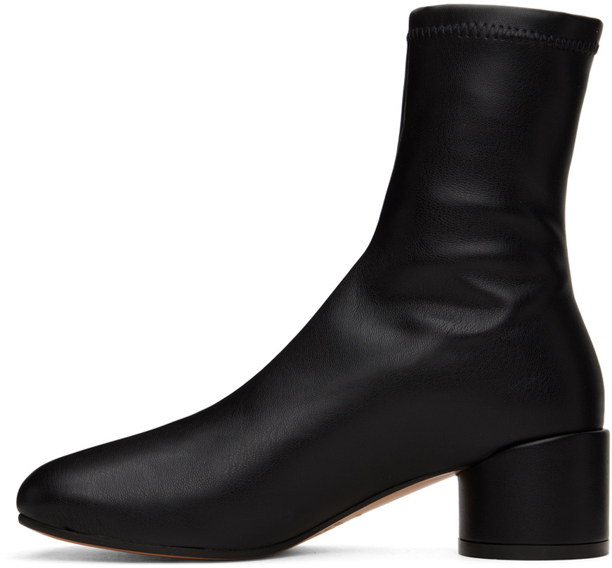 【関税＆送料込み】Mm6 Maison Margiela Black Leather Ankle MM6 Maison Margiela Anatomic 70mm Ankle Boots | Black | FARFETCH