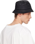 MM6 Maison Margiela Black Nylon Bucket Hat