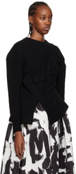 Alexander McQueen Black Twisted Sweater