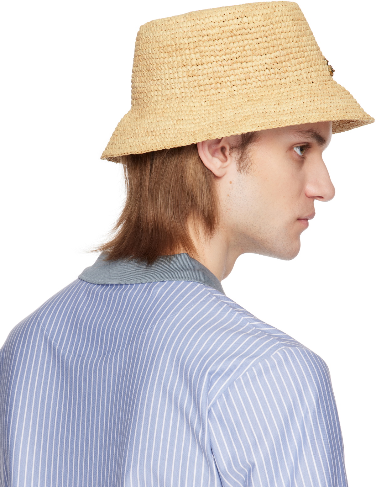 Vivienne Westwood Beige Raffia Bucket Hat Vivienne Westwood
