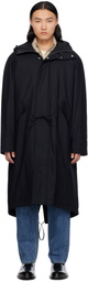 Jil Sander Navy Hooded Coat