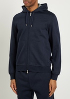 Brunello Cucinelli Hooded Cotton-blend Sweatshirt Navy