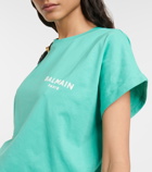 Balmain - Logo cropped cotton T-shirt