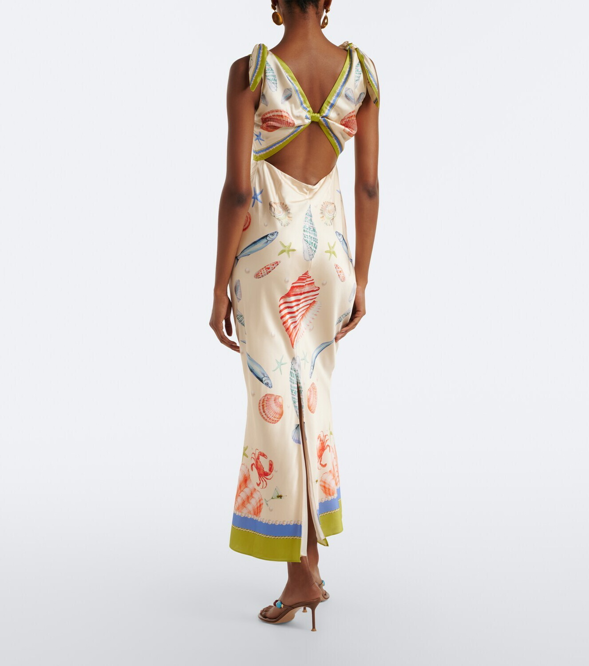 Retrofête Carlotte silk-blend satin maxi dress