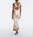 Retrofête Carlotte silk-blend satin maxi dress