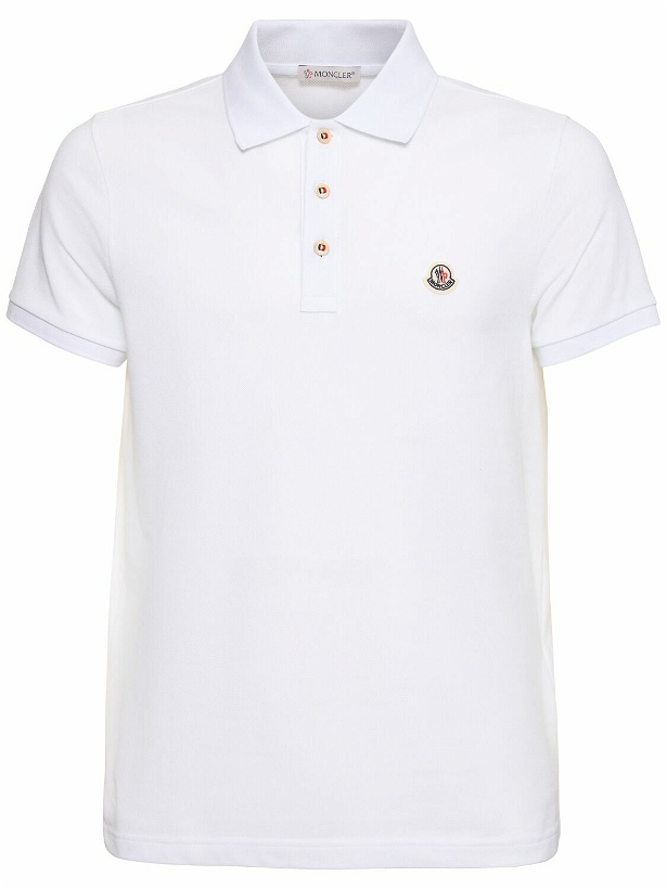 Photo: MONCLER Logo Cotton Polo Shirt