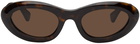 Bottega Veneta Tortoiseshell Bombe Sunglasses