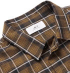 Mr P. - Checked Brushed-Cotton Shirt - Men - Yellow