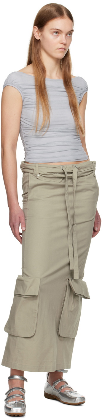 OPEN YY Gray Cargo Maxi Skirt OPEN YY