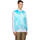 Comme des Garcons Homme Plus White and Blue Hair Shirt