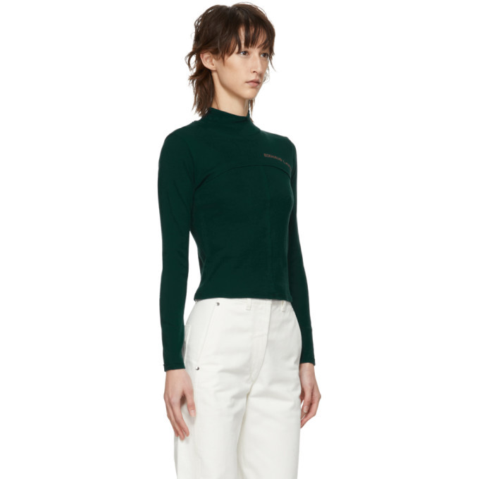 Eckhaus Latta Green Lapped Baby Turtleneck Eckhaus Latta