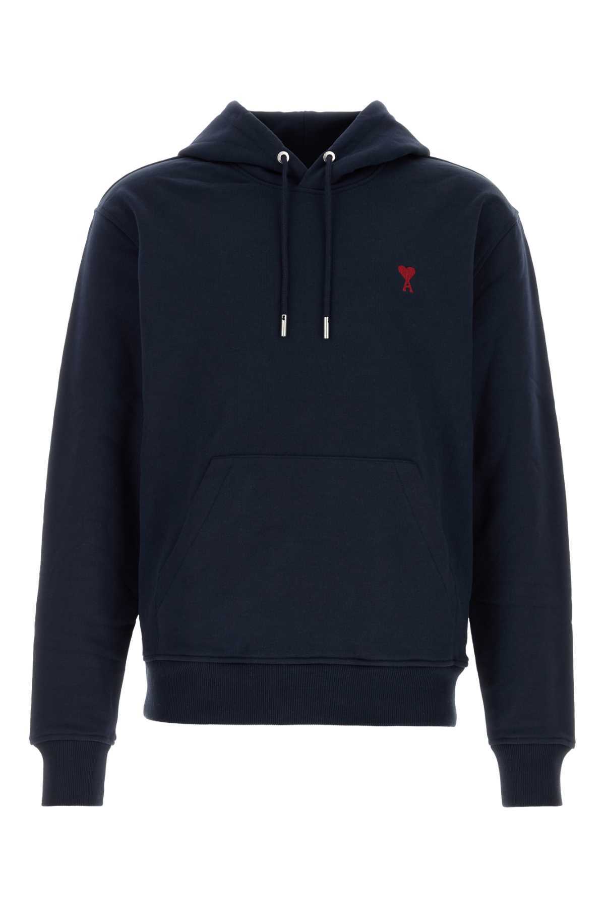 Ami Alexandre Mattiussi Navy Blue Cotton Sweatshirt