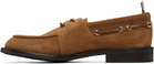 Thom Browne Brown Calf Suede Boat Shoes