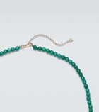 Mateo 14kt gold beaded necklace with malachite