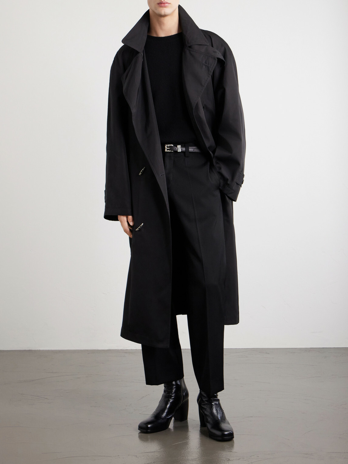 Enfants Riches Déprimés - I'm Your Man Twill Trench Coat - Black