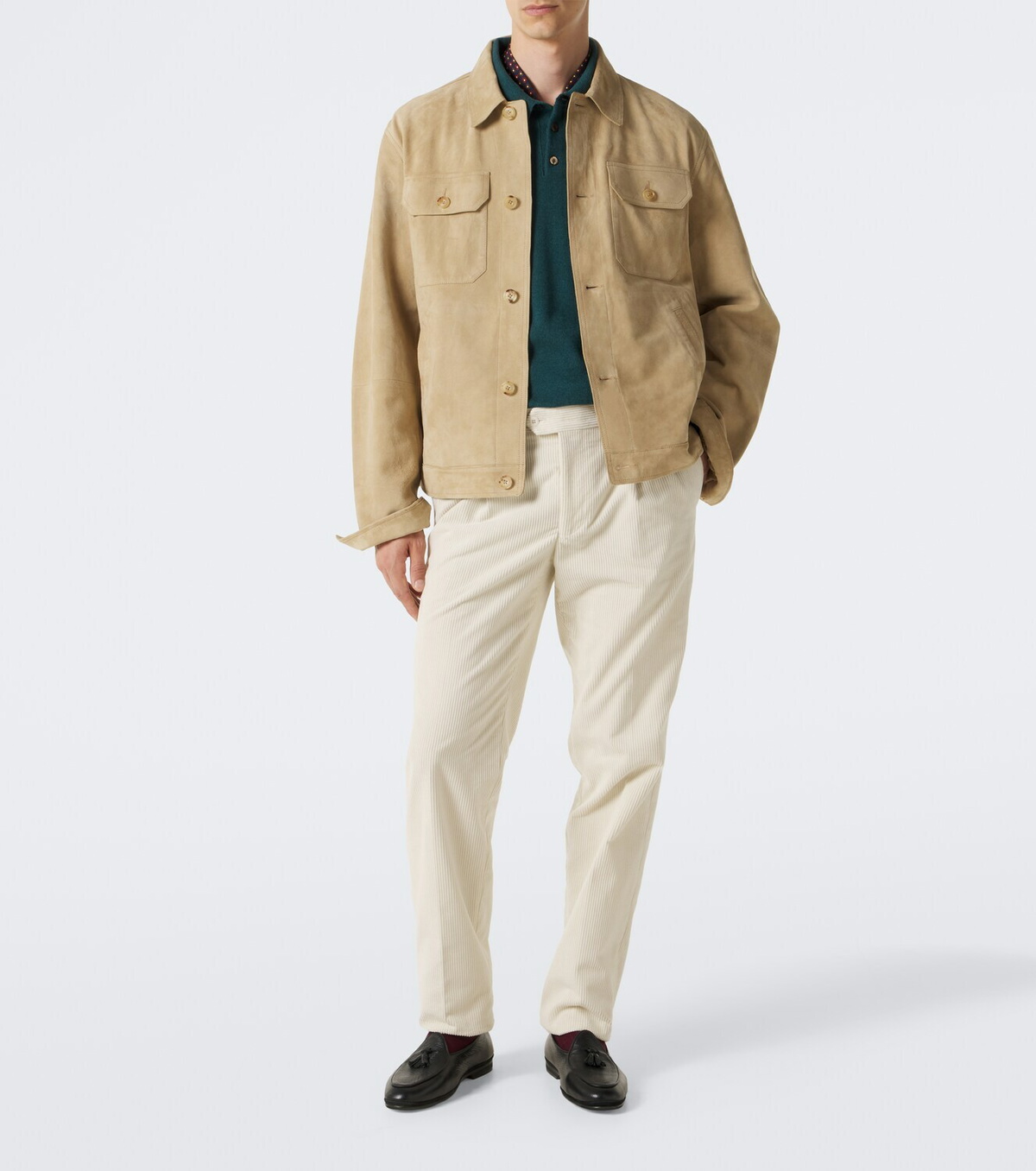 Rubinacci Modluca cotton corduroy straight pants
