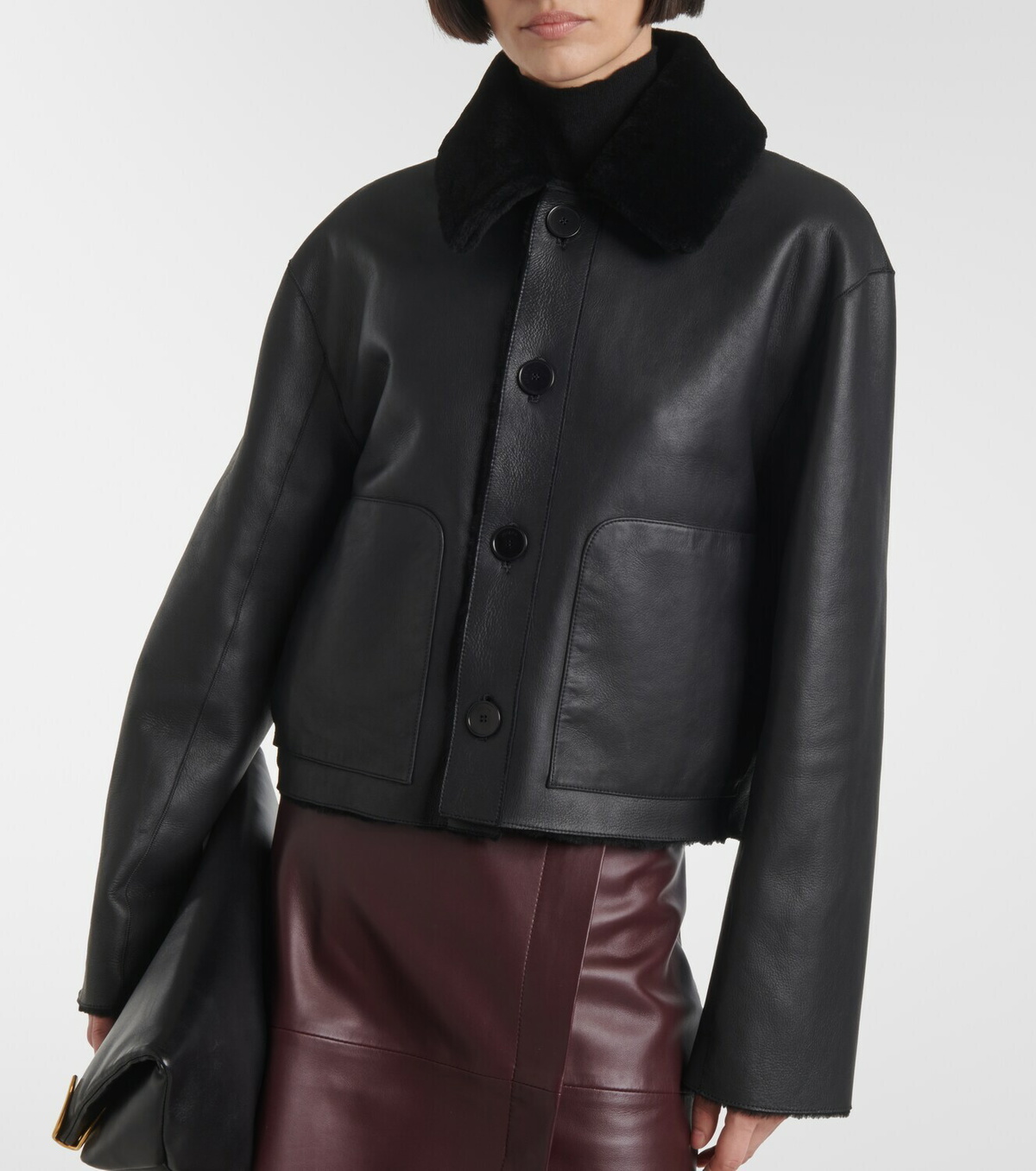 Joseph Reversible shearling and leather jacket