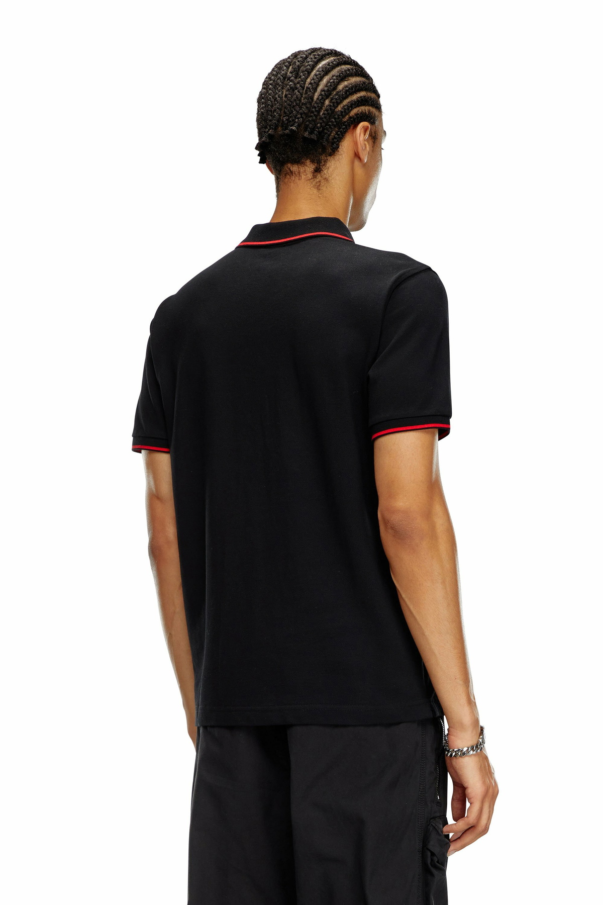 Diesel Polo shirt with micro Diesel embroidery - Polos Mens in Black