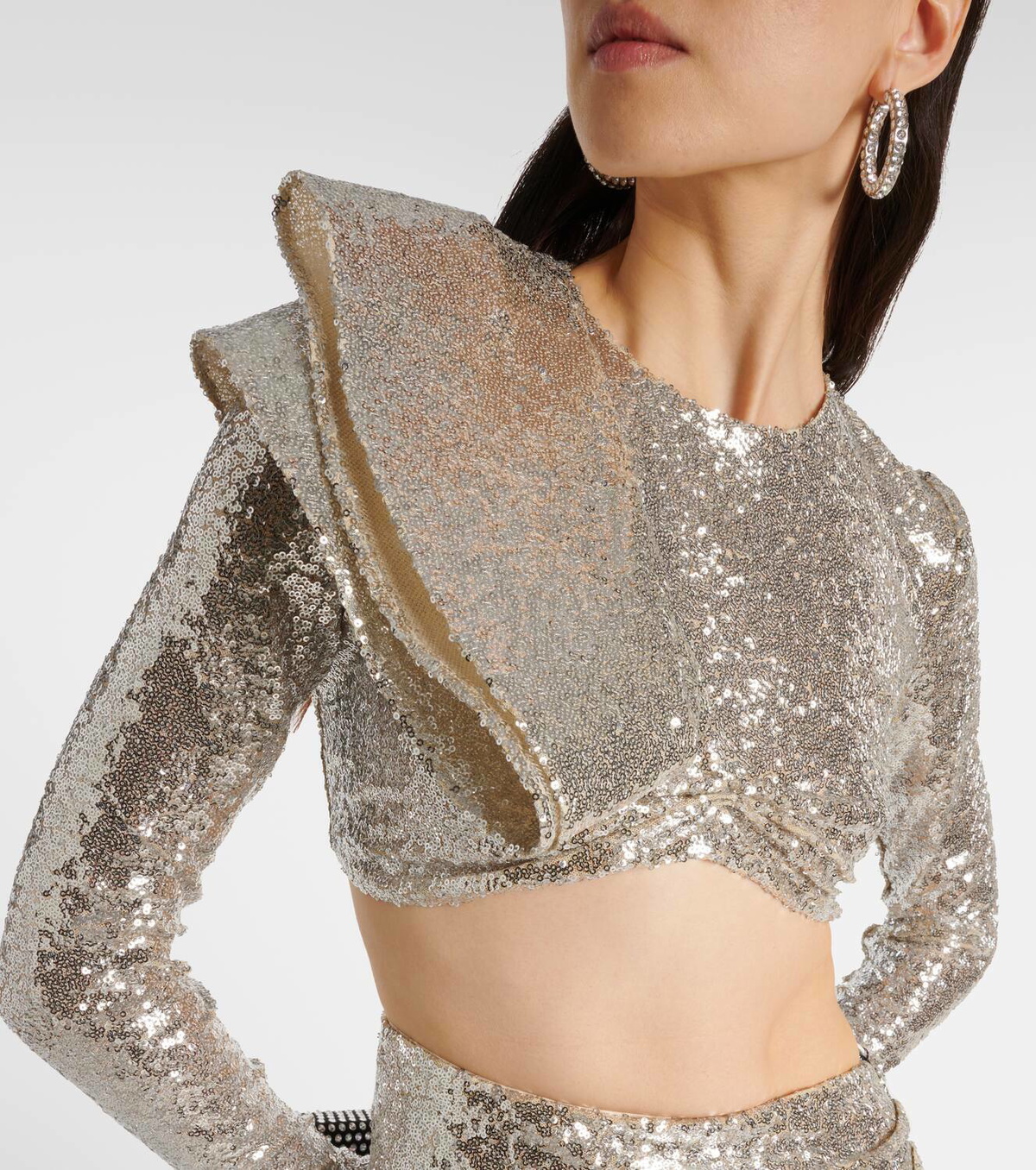 Maticevski Sequined crop top