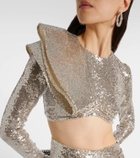 Maticevski Sequined crop top
