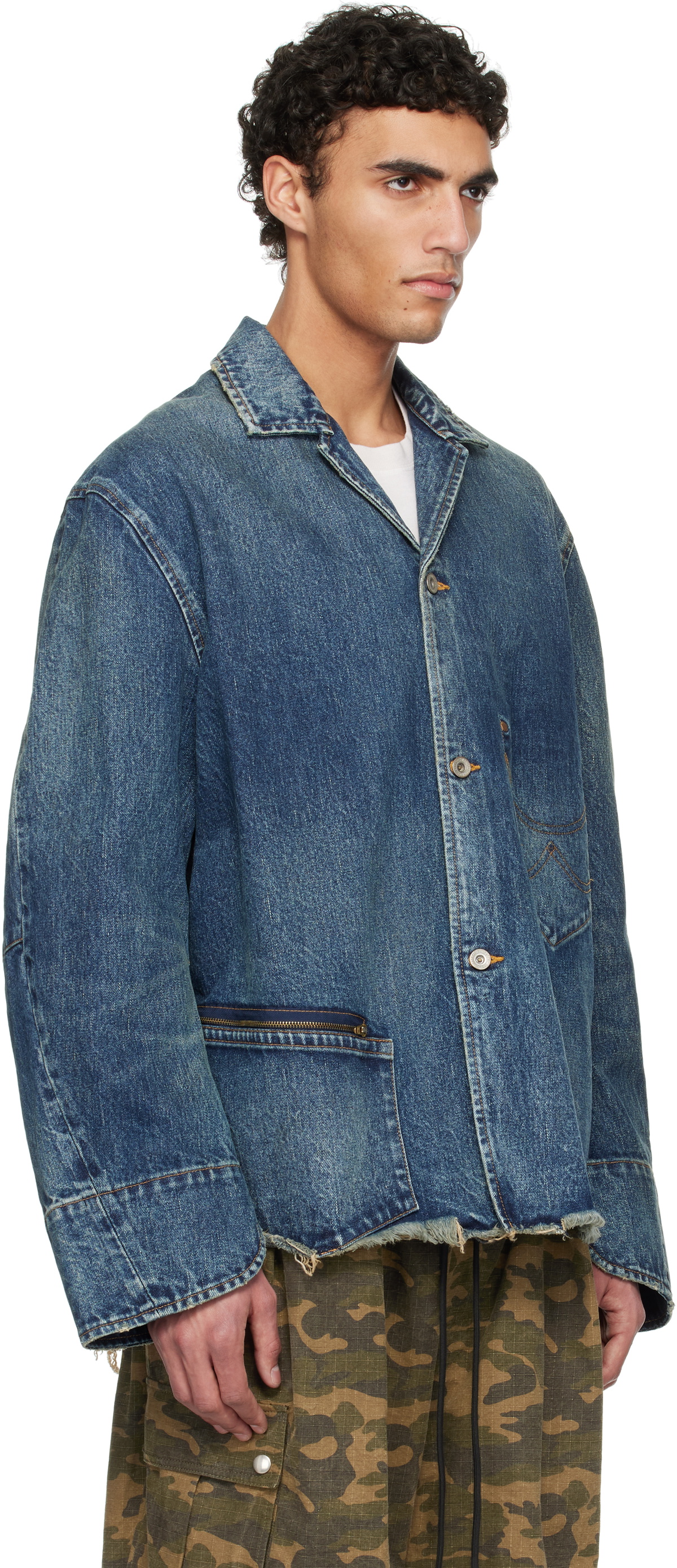 doublet Blue Used Finish Denim Jacket
