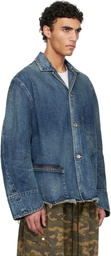 doublet Blue Used Finish Denim Jacket