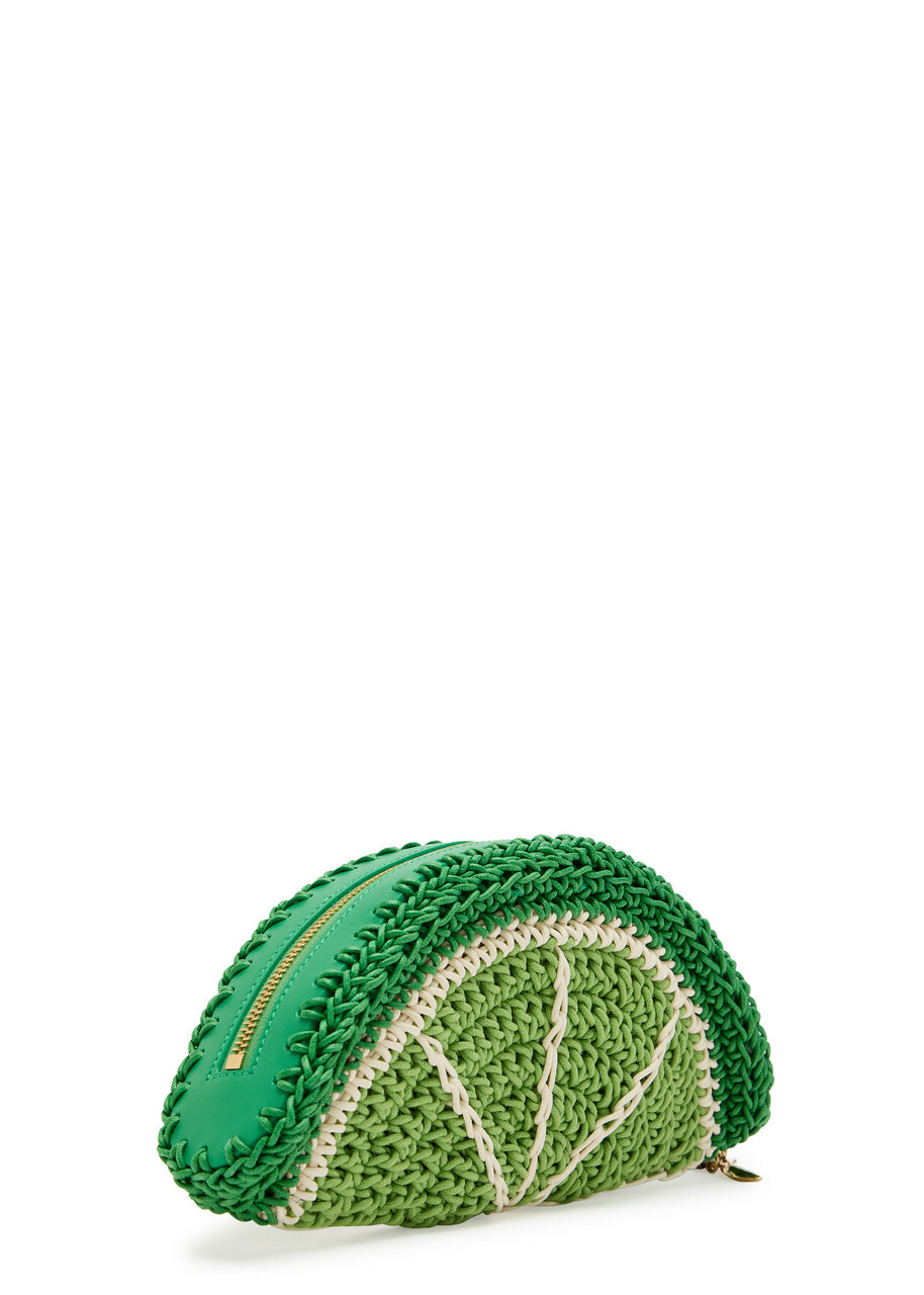 Chloe Tropicus Lime Braided Waxed Cord Clutch - Green - One Size