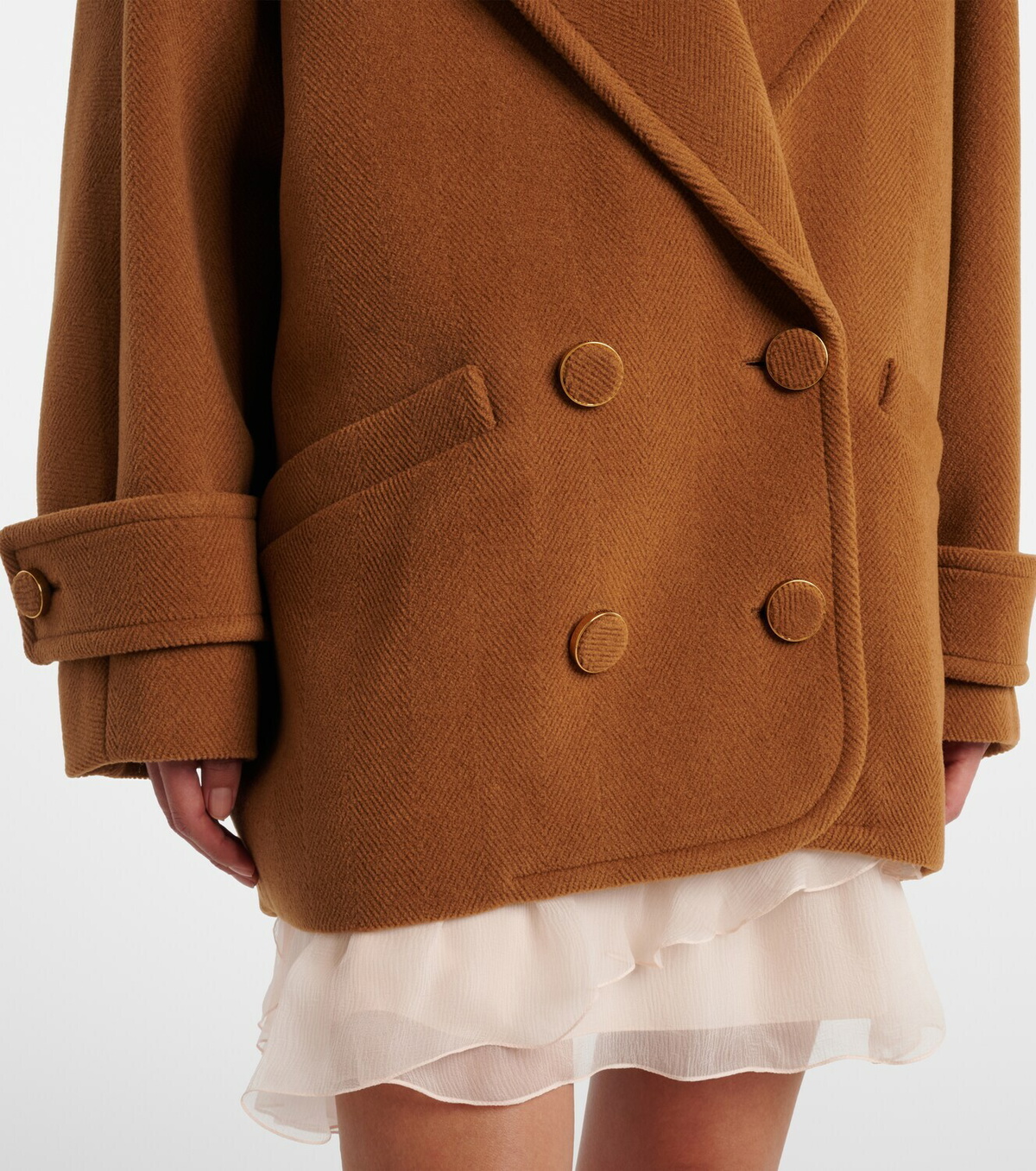 Chloé Double-breasted virgin-wool coat