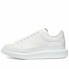 Alexander McQueen Men's Heel Tab Wedge Sole Sneakers in White