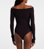 Alaïa Ribbed-knit bodysuit