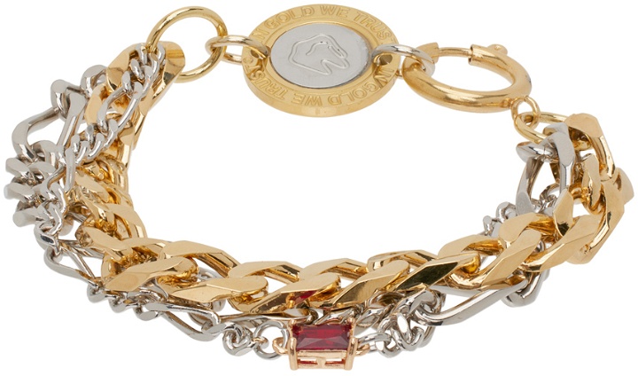 Photo: IN GOLD WE TRUST PARIS Gold Multi Row Chains Bracelet
