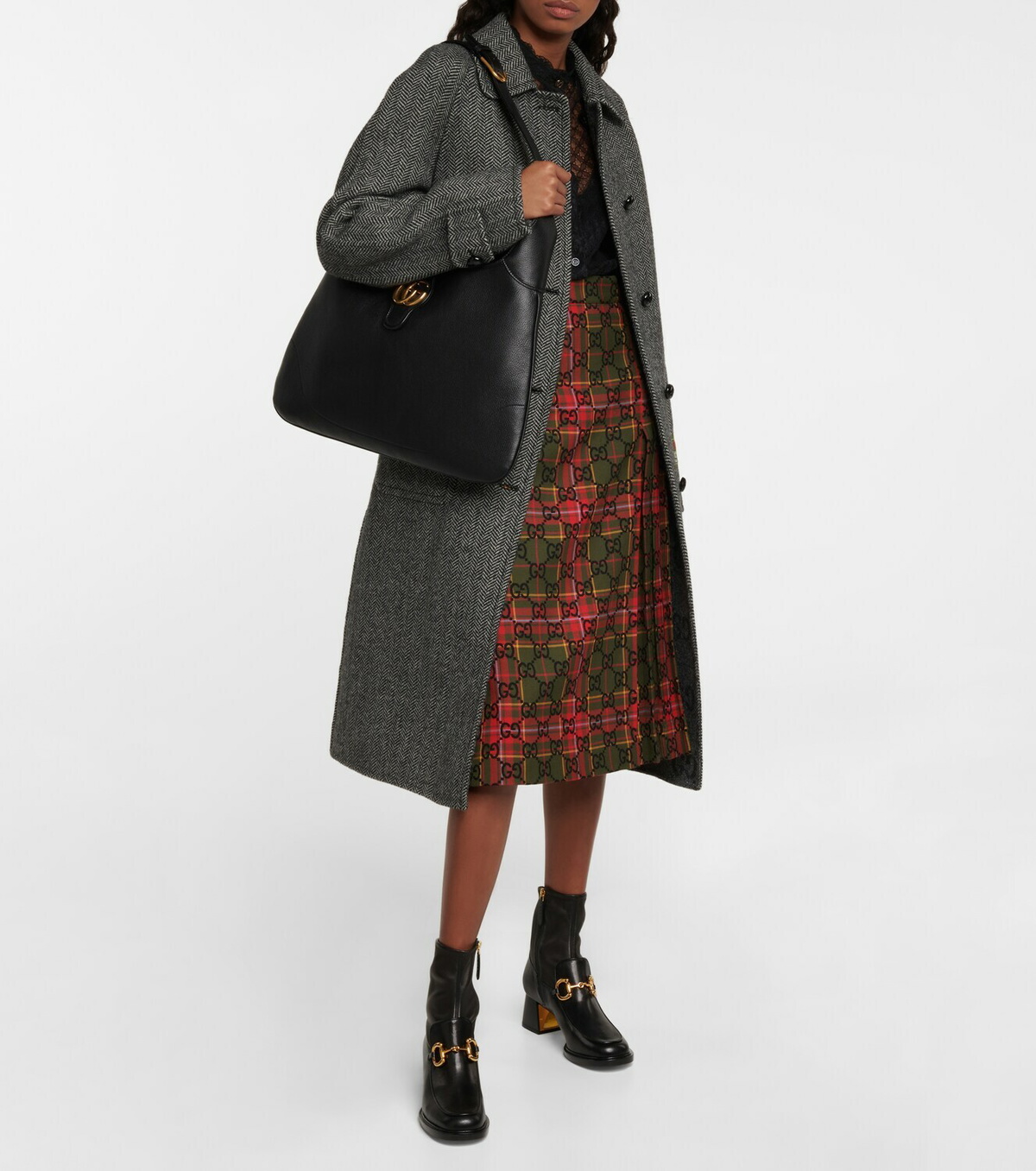 Gucci - GG Aphrodite Large leather shoulder bag