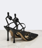 Fendi Colibrì floral lace slingback pumps