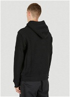 Pulled Hooded Sweatshirt in Black