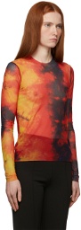 Marques Almeida Orange & Yellow Mesh Long Sleeve T-Shirt