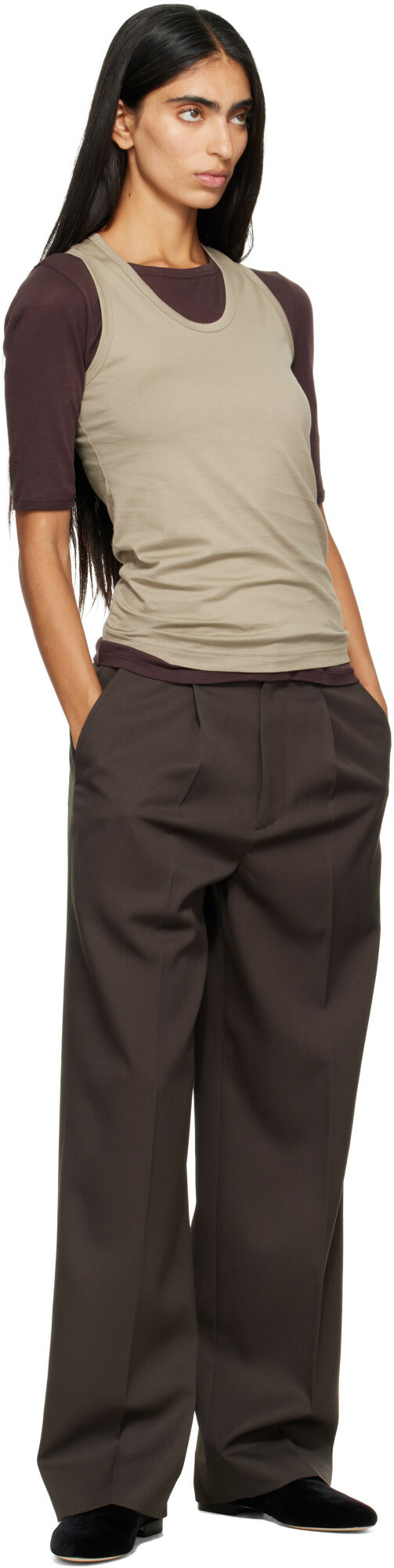 ssstein Gray Straight Trousers