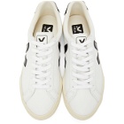 Veja White and Khaki Campo Sneakers