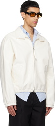 Courrèges Off-White Vinyl Zipped Bomber Jacket
