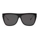 Saint Laurent Black Oversized Flat-Top Sunglasses