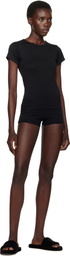 ÉTERNE Black Fitted Crewneck Short Sleeve T-shirt
