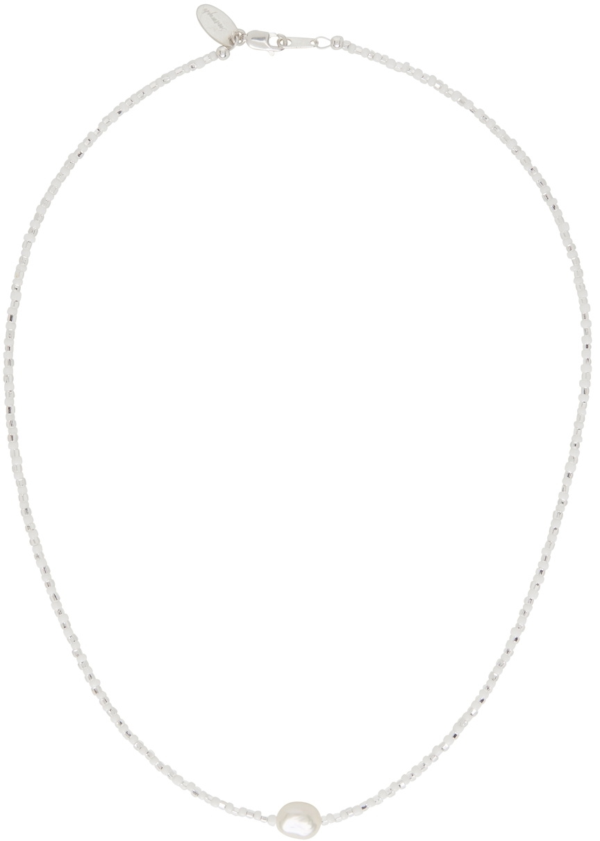 Santangelo White & Silver Somos Como Ninos Necklace