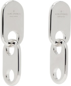 Acne Studios Silver Chain Lock Earrings